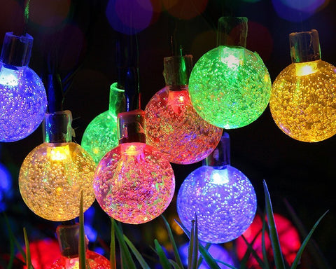 30 LED Solar Powered Ball String Lights