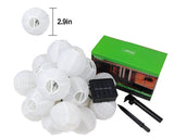 20 LED Solar Powered Ball Shaped Outdoor String Lights