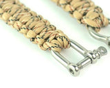 Survival Bracelet Strap With Stainless Steel U Shackle - Desert Camo