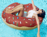Giant Inflatable Donut Pool Float Toy - Brown