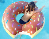 Giant Inflatable Donut Pool Float Toy - Brown