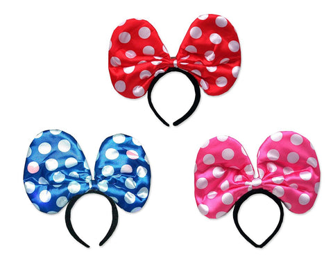 Party Costume Accessory LED Flashing Polka Dot Bow Headband