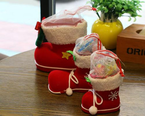 Christmas Ornament Boots Gifts Candy Bag