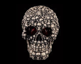 Halloween Decoration Terror Resin Skull Ornament w/ LED Light - Skull