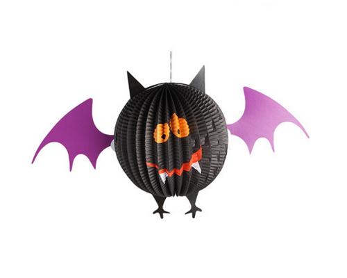 Halloween Party Decoration Round Paper Lantern - Bat