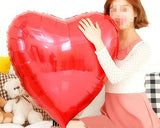 5 Pcs 36'' Red Heart Shaped Foil Mylar Balloon