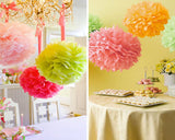Happy Birthday Paper Banner and Flower Ball for Party Decoration