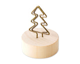 2&quot; Paper Photo Clip Memo Card Wood Base Holder Table Decor - Tree