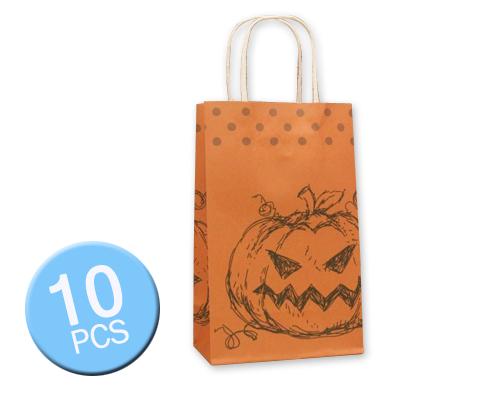 10 Pcs Halloween 2016 Party Favor Paper Gift Bags - Pumpkin