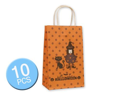 10 Pcs Halloween 2016 Party Favor Paper Gift Bags - Witch and Cat