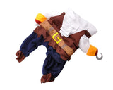Caribbean Pirate Style Pet Clothes Dog Costume with Hat
