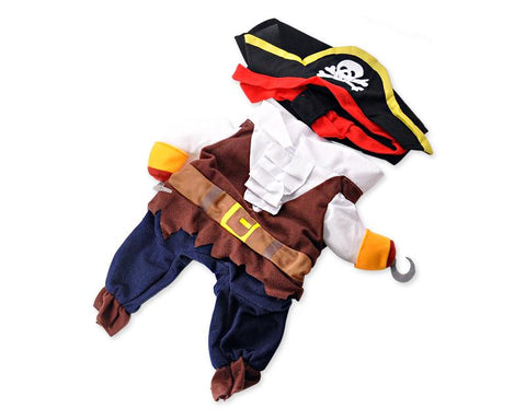 Caribbean Pirate Style Pet Clothes Dog Costume with Hat