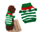 Christmas Cute Pet Striped Knitted Dog Sweater