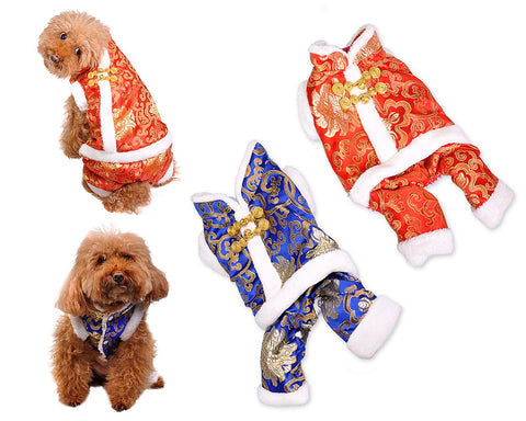 Chinese Traditional Style Clothes Dog Costume