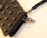 Exotic Skull Design Women Zipper Wallet - Black