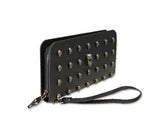 Exotic Skull Design Women Zipper Wallet - Black