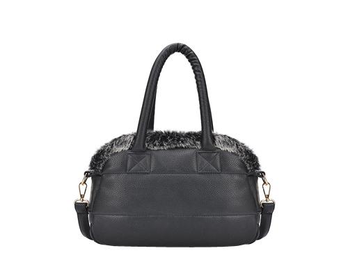 Luxury Genuine Rabbit Hair Leather Messenger Shoulder Handbag