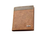 Stylish Mens Leather Bifold Wallet - Brown