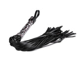 Leather Flogger with Leopard Pattern Handle
