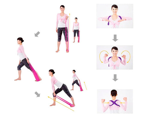1.8M Multi Gym Sports Equipment Latex Yoga Belt Stretch - Purple