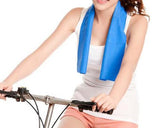 Breathable Chill Absorbent Evaporative Cooling Ice Towel - Blue