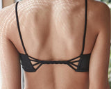 Criss Cross Strappy Bikini Set - Black