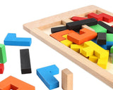 Wooden Tetris Jigsaw Puzzle Tangram