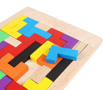 Wooden Tetris Jigsaw Puzzle Tangram