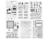 Clear Stamps 6 Sheets Silicone Cling Stamps for Acrylic Stamp Block