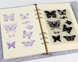 Clear Stamps 6 Sheets Silicone Cling Stamps for Acrylic Stamp Block