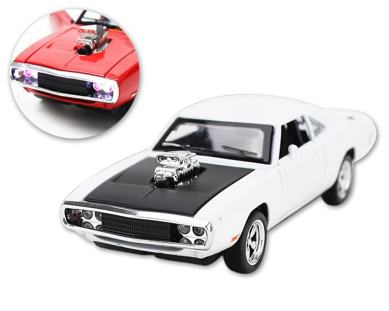 Mustang Series Alloy Toy Model Car with Music Light - White