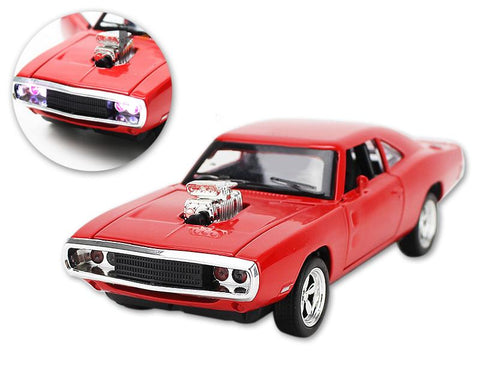 Mustang Series Alloy Toy Model Car with Music Light - Red