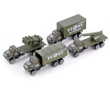 Set of 4 1:64 Military Vehicles Alloy Toy Car Model