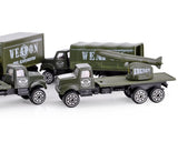 Set of 4 1:64 Military Vehicles Alloy Toy Car Model