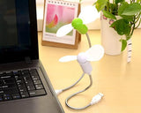 360 Degree Flexible Personal Mini USB Fan - Black