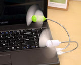 360 Degree Flexible Personal Mini USB Fan - Green