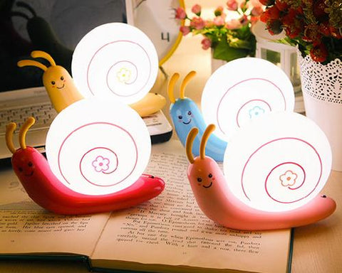 USB Rechargeable LED Bedroom Nursery Night Light Lamp-Blue Snail