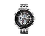 SKMEI Analog Digital Dual Time Day Alarm Chronograph Men Steel Watch