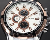 CURREN Quartz Stainless Steel Tachymeter Analog Mens Sport Watch