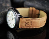 CURREN Fashion Analog Brown PU Leather Men Wrist Watch