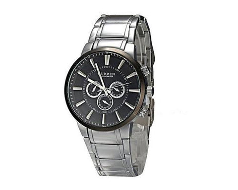 CURREN Stainless Steel Band Men Analog Quartz Wrist Watch