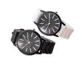 2Pcs Geneva Jelly Silicone Unisex Lover Wrist Watches