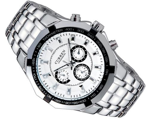 CURREN Dodecagon Stainless Steel Quartz Men's Wrist Watch