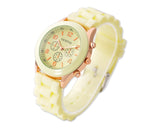 Geneva Silicone Quartz Analog Unisex Sport Wrist Watch