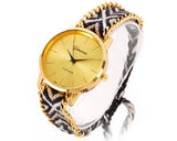 Women Ethnic Knitted Weaved Band Bracelet Quartz Dial Wrist Watch