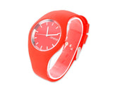 Geneva Women Lady Jelly Silicone Rubber Quartz Wrist Watch