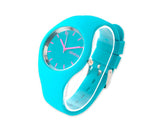 Geneva Women Lady Jelly Silicone Rubber Quartz Wrist Watch