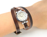 Women's Watch with 4 Interchangeable Leather Bands Gift Set