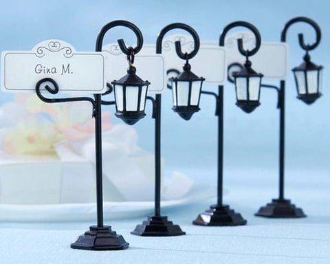 Stylish Streetlight Wedding Place Card Holder