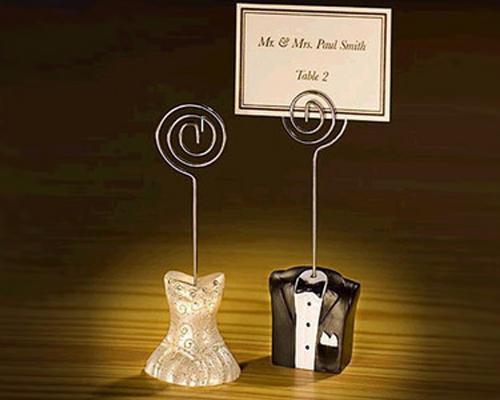 Adorable Bride And Groom Wedding Place Card Holder